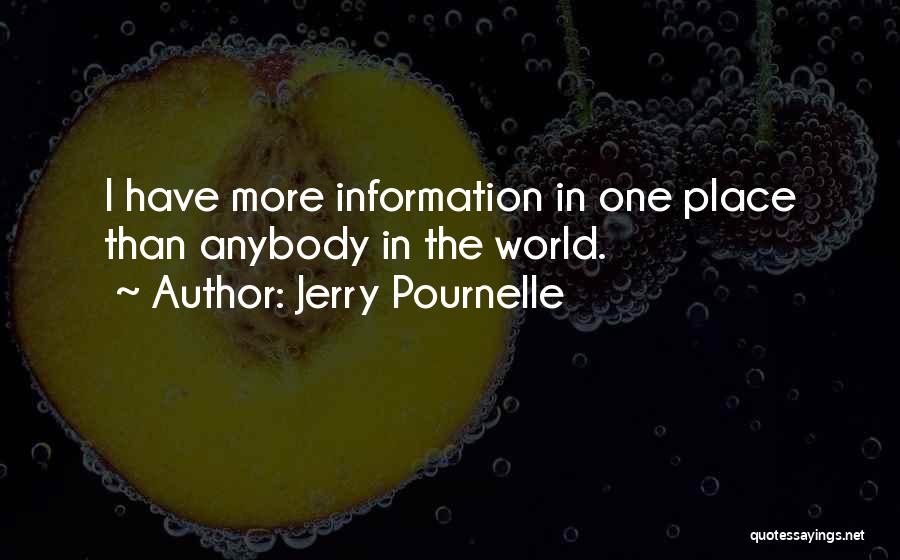 Jerry Pournelle Quotes: I Have More Information In One Place Than Anybody In The World.