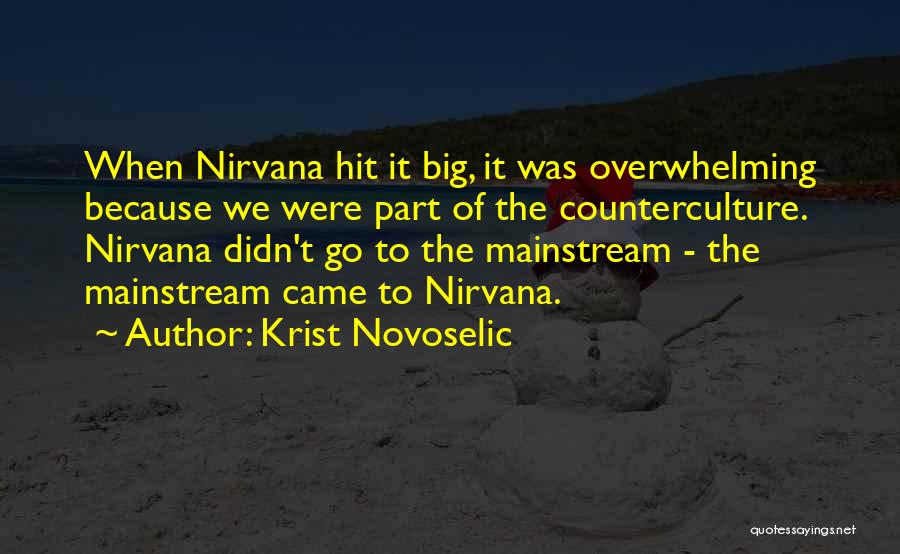 Krist Novoselic Quotes: When Nirvana Hit It Big, It Was Overwhelming Because We Were Part Of The Counterculture. Nirvana Didn't Go To The