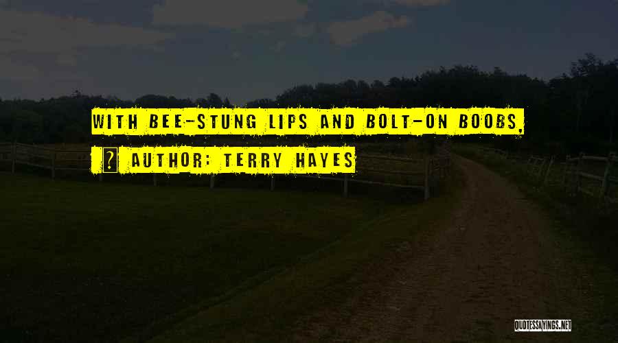 Terry Hayes Quotes: With Bee-stung Lips And Bolt-on Boobs,