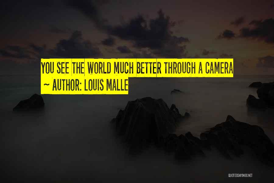 Louis Malle Quotes: You See The World Much Better Through A Camera