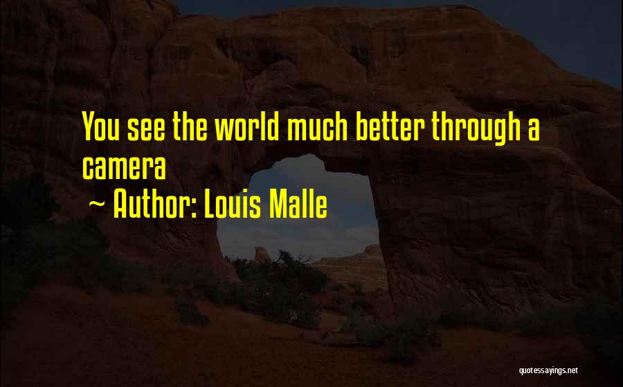 Louis Malle Quotes: You See The World Much Better Through A Camera