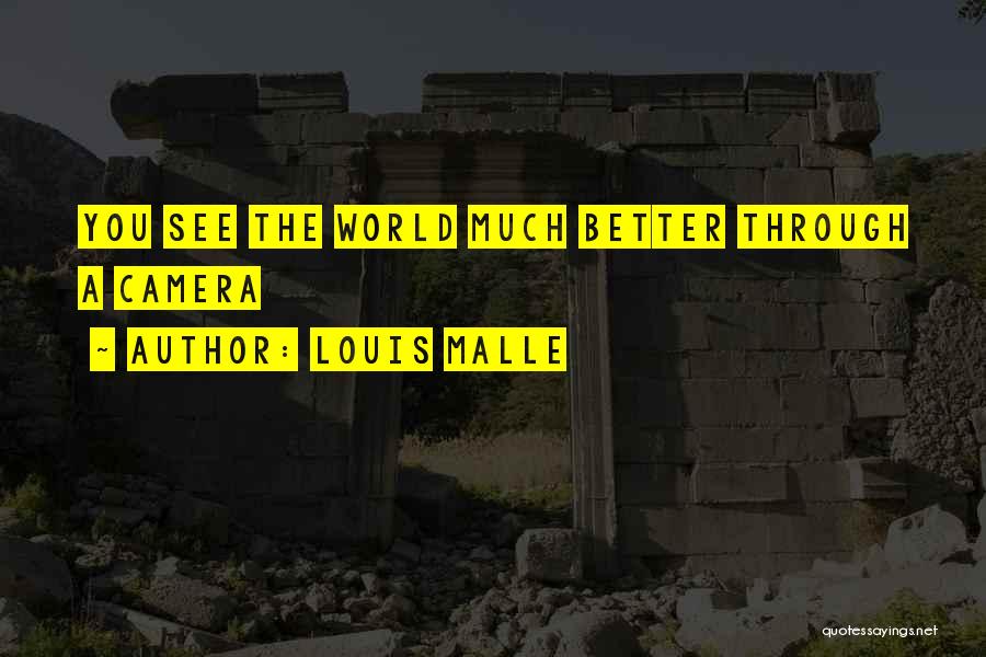 Louis Malle Quotes: You See The World Much Better Through A Camera