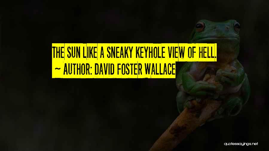 David Foster Wallace Quotes: The Sun Like A Sneaky Keyhole View Of Hell.