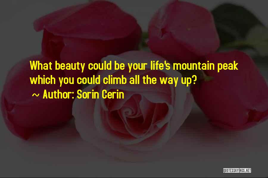 Sorin Cerin Quotes: What Beauty Could Be Your Life's Mountain Peak Which You Could Climb All The Way Up?