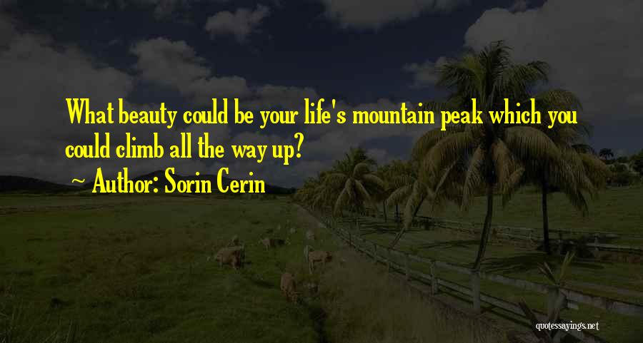 Sorin Cerin Quotes: What Beauty Could Be Your Life's Mountain Peak Which You Could Climb All The Way Up?