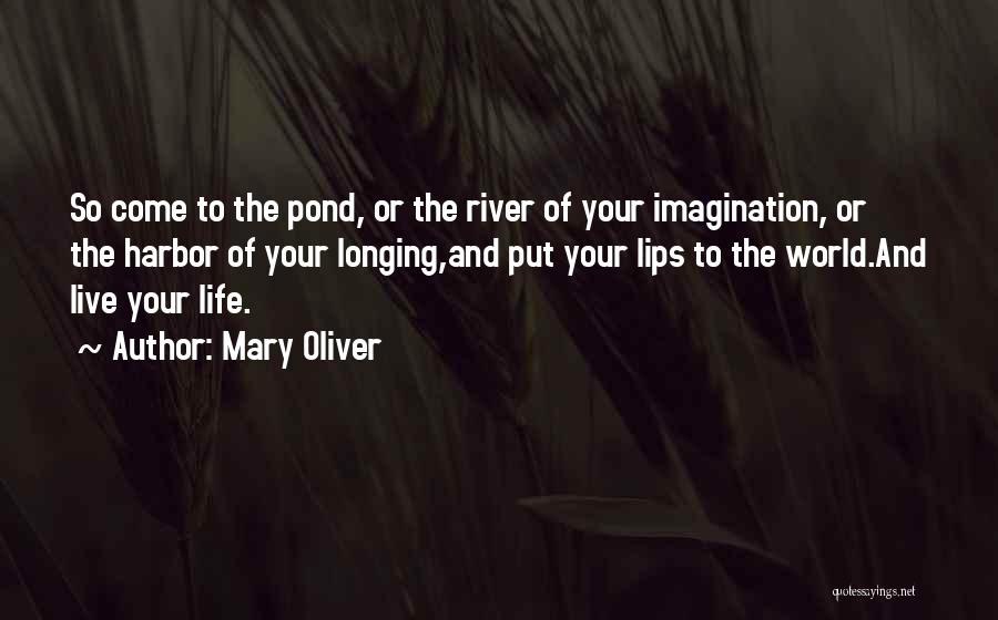 Mary Oliver Quotes: So Come To The Pond, Or The River Of Your Imagination, Or The Harbor Of Your Longing,and Put Your Lips