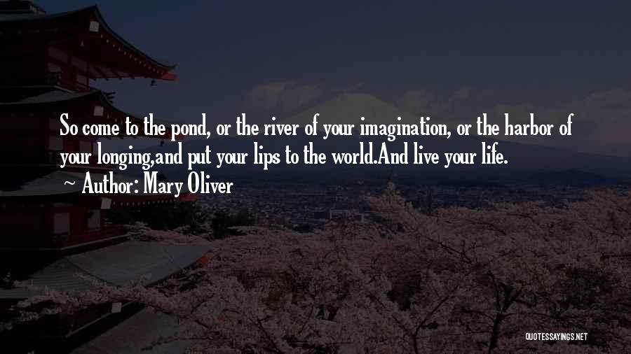 Mary Oliver Quotes: So Come To The Pond, Or The River Of Your Imagination, Or The Harbor Of Your Longing,and Put Your Lips
