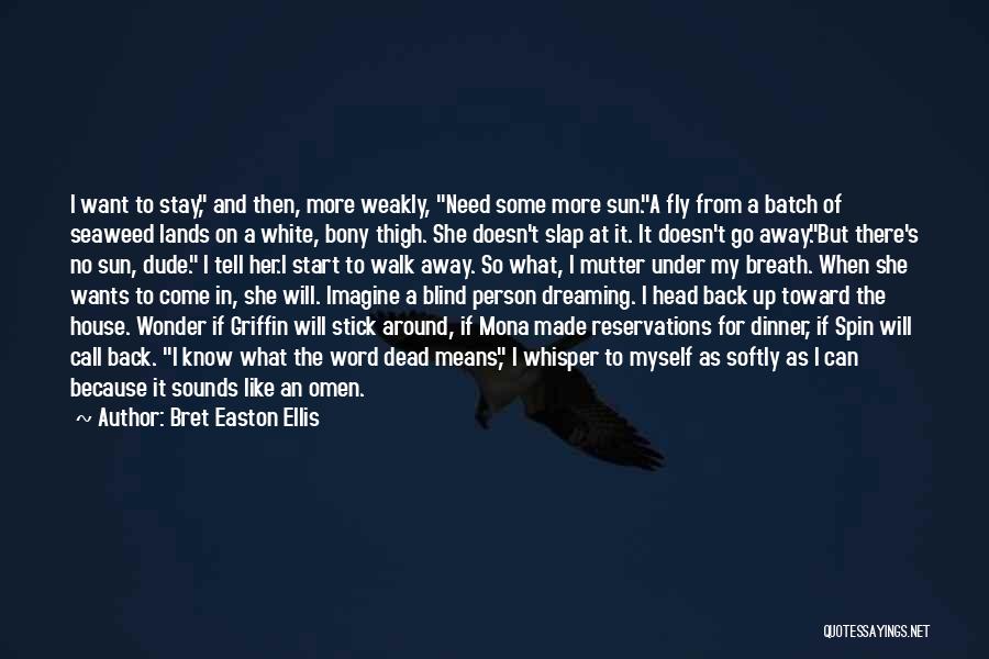 Bret Easton Ellis Quotes: I Want To Stay, And Then, More Weakly, Need Some More Sun.a Fly From A Batch Of Seaweed Lands On