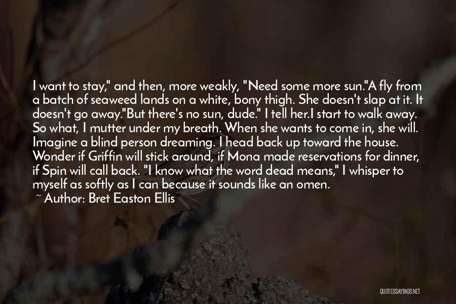 Bret Easton Ellis Quotes: I Want To Stay, And Then, More Weakly, Need Some More Sun.a Fly From A Batch Of Seaweed Lands On