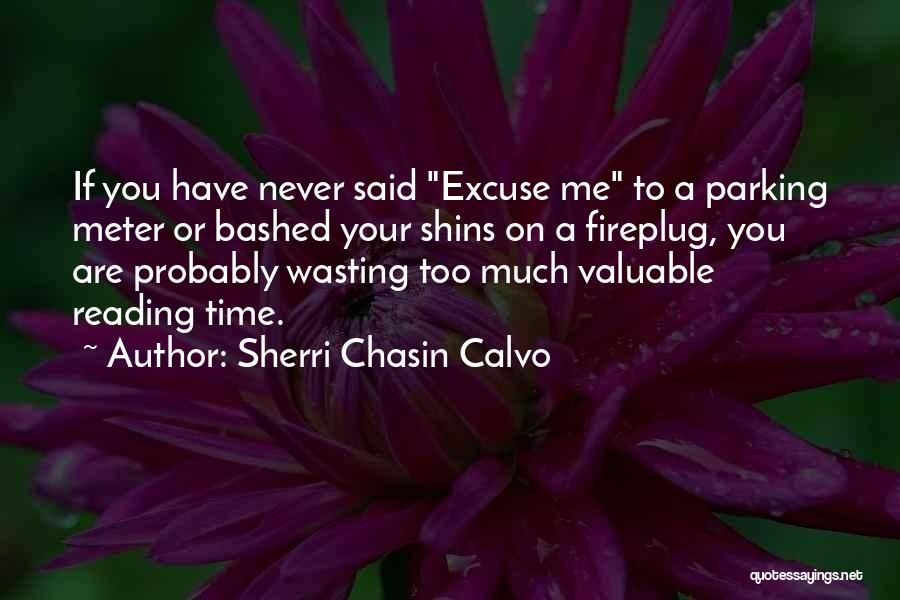 Sherri Chasin Calvo Quotes: If You Have Never Said Excuse Me To A Parking Meter Or Bashed Your Shins On A Fireplug, You Are