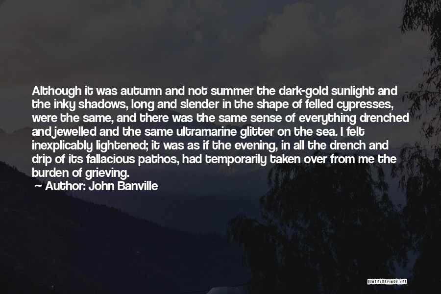 John Banville Quotes: Although It Was Autumn And Not Summer The Dark-gold Sunlight And The Inky Shadows, Long And Slender In The Shape