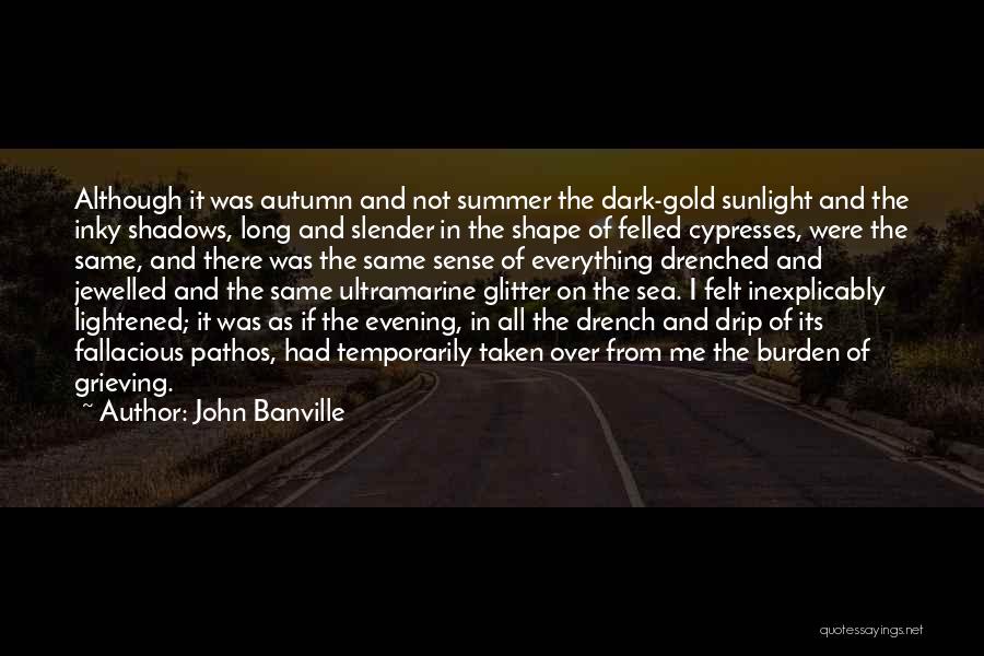 John Banville Quotes: Although It Was Autumn And Not Summer The Dark-gold Sunlight And The Inky Shadows, Long And Slender In The Shape