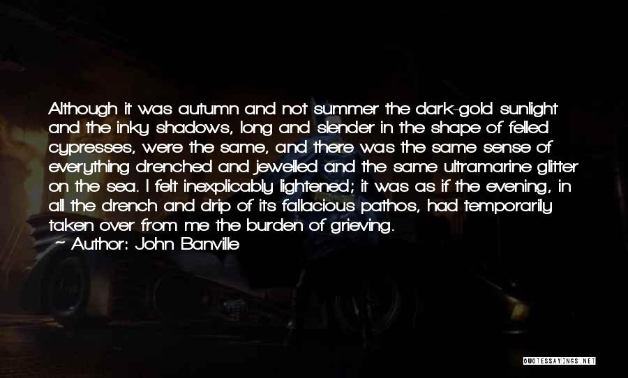 John Banville Quotes: Although It Was Autumn And Not Summer The Dark-gold Sunlight And The Inky Shadows, Long And Slender In The Shape