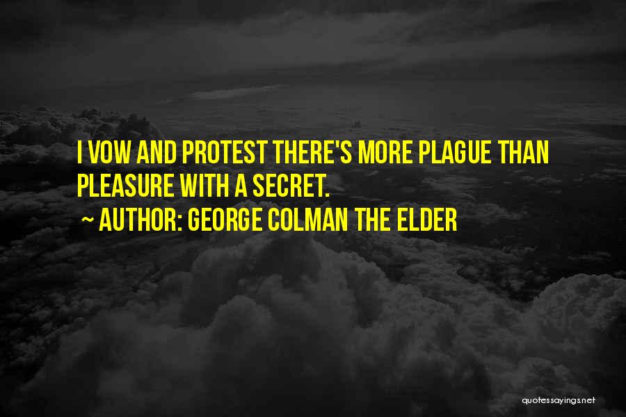 George Colman The Elder Quotes: I Vow And Protest There's More Plague Than Pleasure With A Secret.