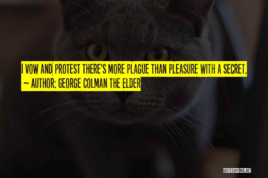 George Colman The Elder Quotes: I Vow And Protest There's More Plague Than Pleasure With A Secret.