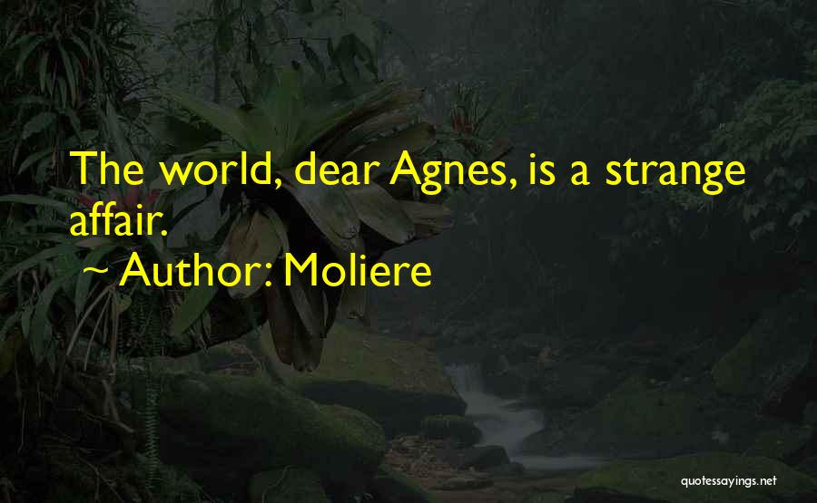 Moliere Quotes: The World, Dear Agnes, Is A Strange Affair.