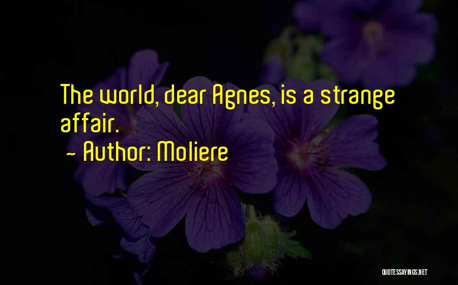 Moliere Quotes: The World, Dear Agnes, Is A Strange Affair.