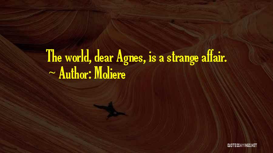 Moliere Quotes: The World, Dear Agnes, Is A Strange Affair.