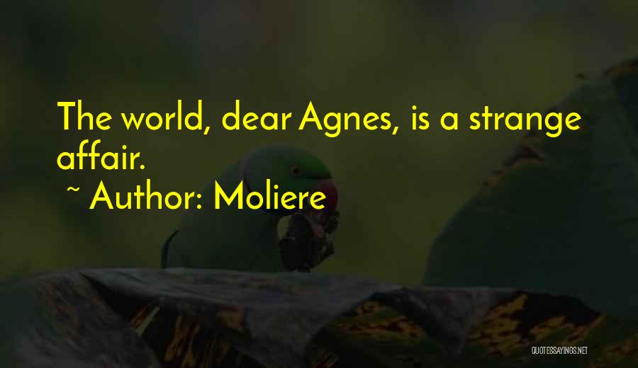 Moliere Quotes: The World, Dear Agnes, Is A Strange Affair.