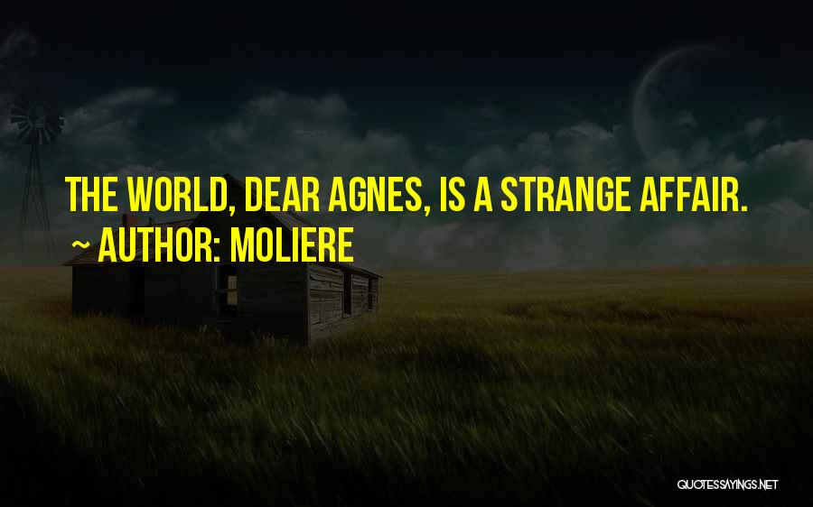 Moliere Quotes: The World, Dear Agnes, Is A Strange Affair.