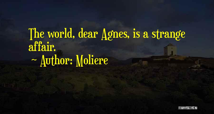 Moliere Quotes: The World, Dear Agnes, Is A Strange Affair.