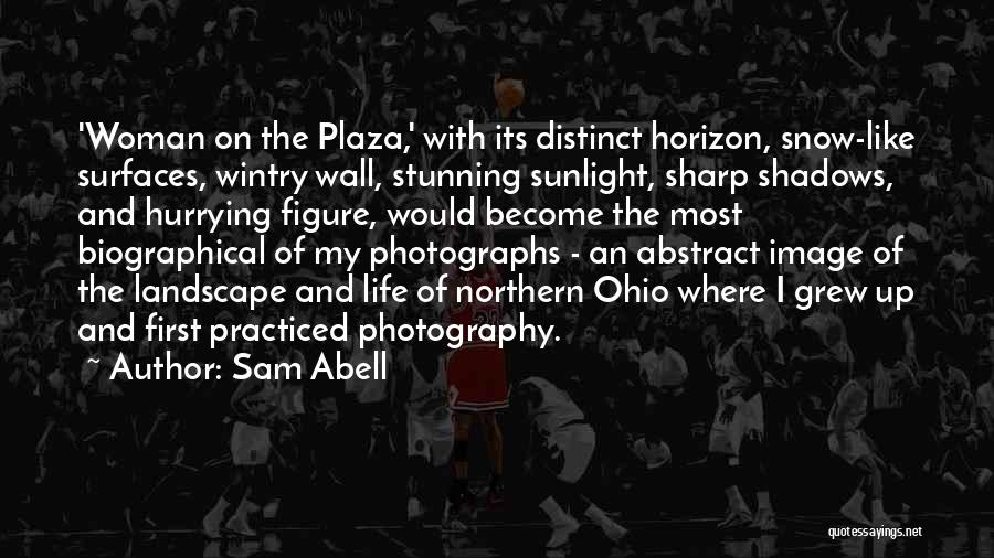 Sam Abell Quotes: 'woman On The Plaza,' With Its Distinct Horizon, Snow-like Surfaces, Wintry Wall, Stunning Sunlight, Sharp Shadows, And Hurrying Figure, Would