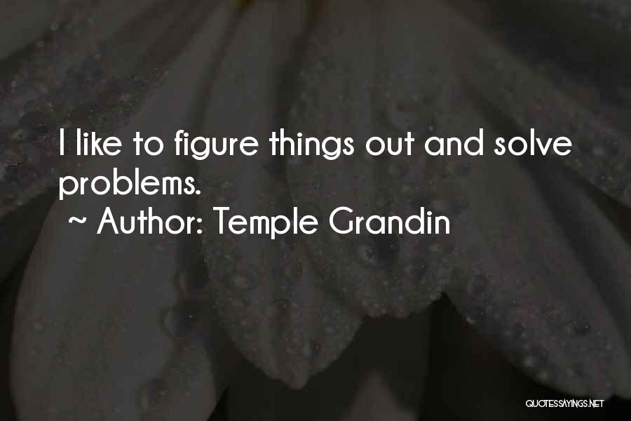 Temple Grandin Quotes: I Like To Figure Things Out And Solve Problems.