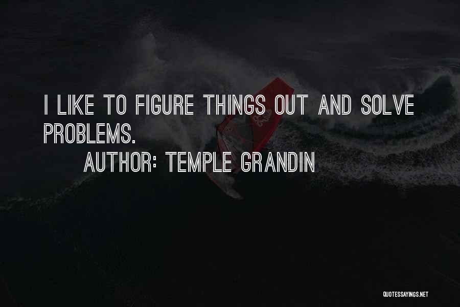 Temple Grandin Quotes: I Like To Figure Things Out And Solve Problems.