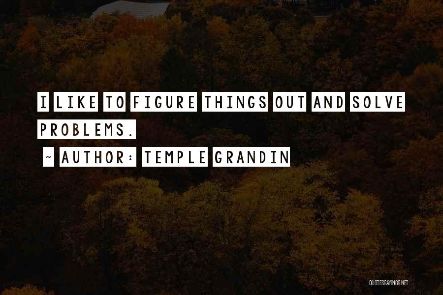 Temple Grandin Quotes: I Like To Figure Things Out And Solve Problems.