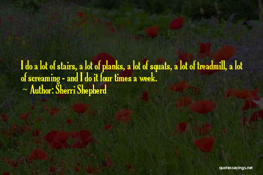 Sherri Shepherd Quotes: I Do A Lot Of Stairs, A Lot Of Planks, A Lot Of Squats, A Lot Of Treadmill, A Lot