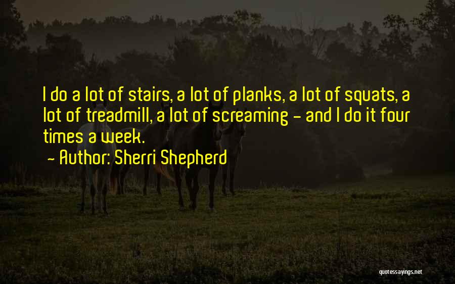 Sherri Shepherd Quotes: I Do A Lot Of Stairs, A Lot Of Planks, A Lot Of Squats, A Lot Of Treadmill, A Lot