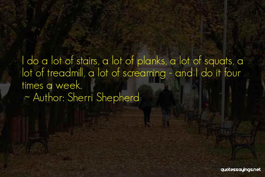 Sherri Shepherd Quotes: I Do A Lot Of Stairs, A Lot Of Planks, A Lot Of Squats, A Lot Of Treadmill, A Lot
