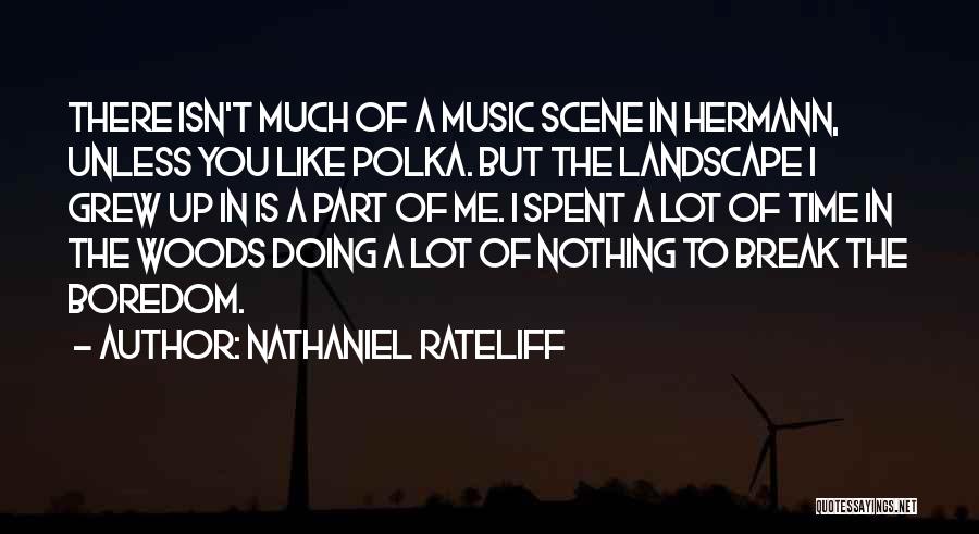 Nathaniel Rateliff Quotes: There Isn't Much Of A Music Scene In Hermann, Unless You Like Polka. But The Landscape I Grew Up In