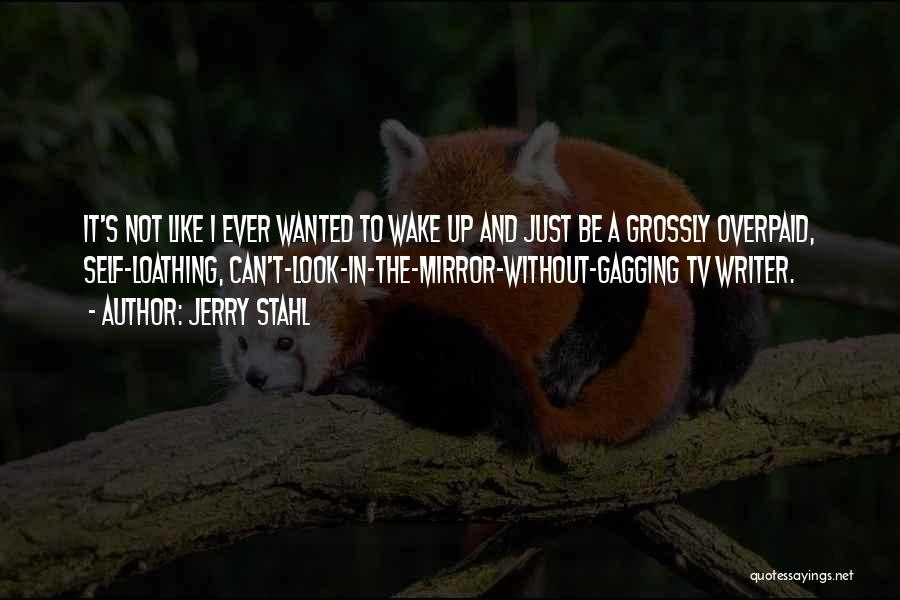 Jerry Stahl Quotes: It's Not Like I Ever Wanted To Wake Up And Just Be A Grossly Overpaid, Self-loathing, Can't-look-in-the-mirror-without-gagging Tv Writer.