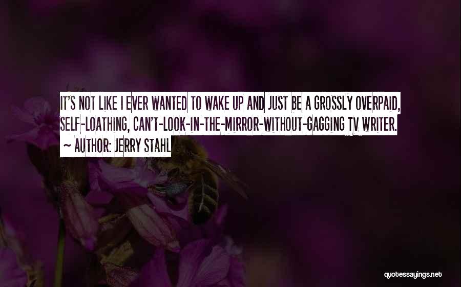 Jerry Stahl Quotes: It's Not Like I Ever Wanted To Wake Up And Just Be A Grossly Overpaid, Self-loathing, Can't-look-in-the-mirror-without-gagging Tv Writer.