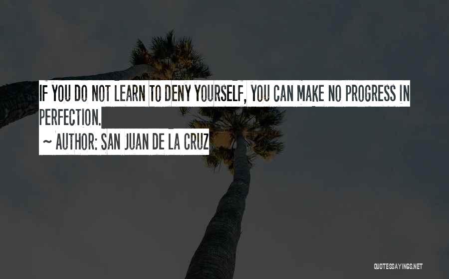 San Juan De La Cruz Quotes: If You Do Not Learn To Deny Yourself, You Can Make No Progress In Perfection.