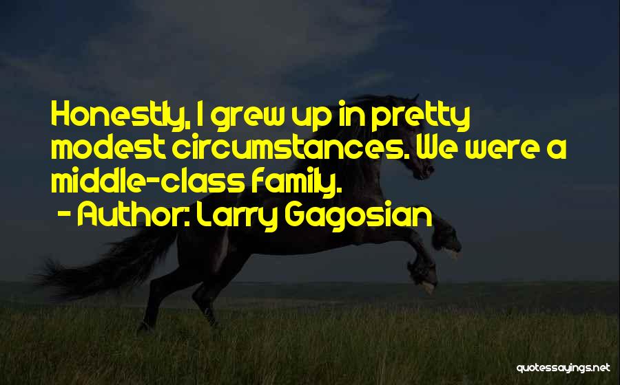 Larry Gagosian Quotes: Honestly, I Grew Up In Pretty Modest Circumstances. We Were A Middle-class Family.