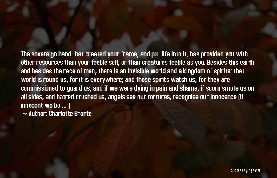 Charlotte Bronte Quotes: The Sovereign Hand That Created Your Frame, And Put Life Into It, Has Provided You With Other Resources Than Your