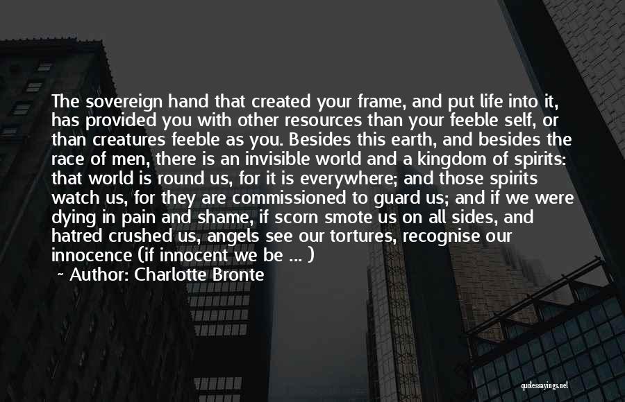 Charlotte Bronte Quotes: The Sovereign Hand That Created Your Frame, And Put Life Into It, Has Provided You With Other Resources Than Your