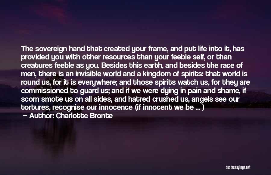 Charlotte Bronte Quotes: The Sovereign Hand That Created Your Frame, And Put Life Into It, Has Provided You With Other Resources Than Your