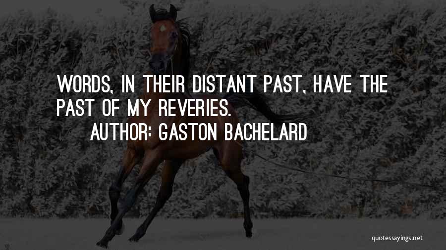 Gaston Bachelard Quotes: Words, In Their Distant Past, Have The Past Of My Reveries.