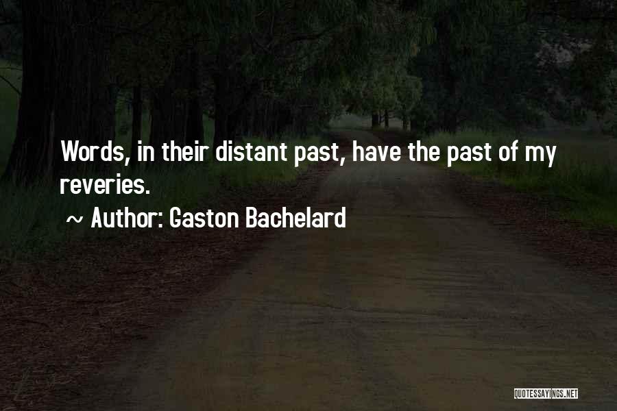 Gaston Bachelard Quotes: Words, In Their Distant Past, Have The Past Of My Reveries.