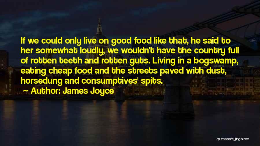James Joyce Quotes: If We Could Only Live On Good Food Like That, He Said To Her Somewhat Loudly, We Wouldn't Have The
