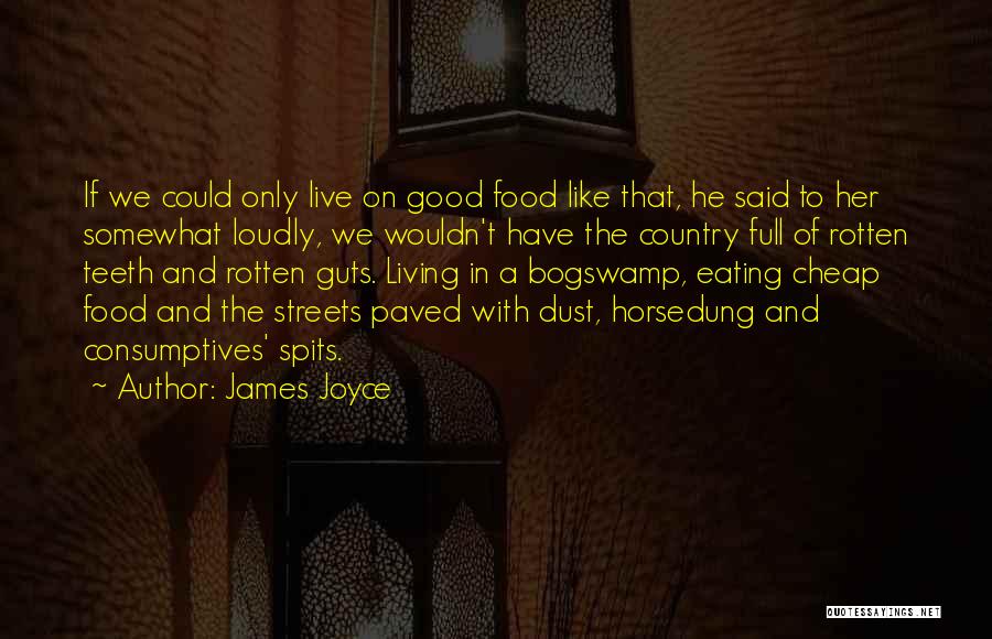 James Joyce Quotes: If We Could Only Live On Good Food Like That, He Said To Her Somewhat Loudly, We Wouldn't Have The