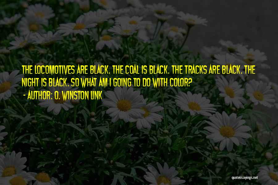 O. Winston Link Quotes: The Locomotives Are Black. The Coal Is Black. The Tracks Are Black. The Night Is Black. So What Am I