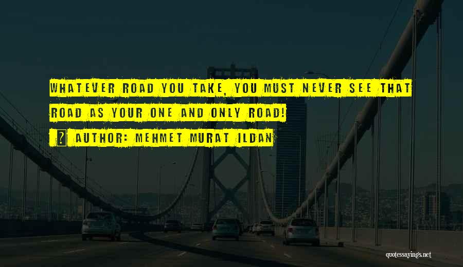 Mehmet Murat Ildan Quotes: Whatever Road You Take, You Must Never See That Road As Your One And Only Road!