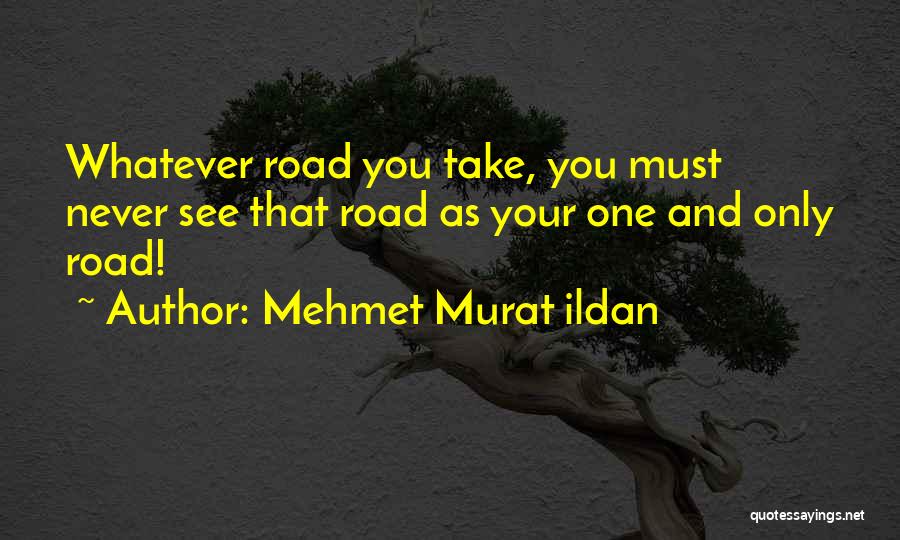 Mehmet Murat Ildan Quotes: Whatever Road You Take, You Must Never See That Road As Your One And Only Road!