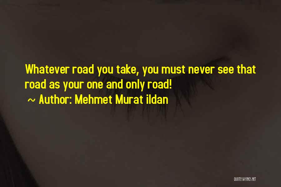 Mehmet Murat Ildan Quotes: Whatever Road You Take, You Must Never See That Road As Your One And Only Road!