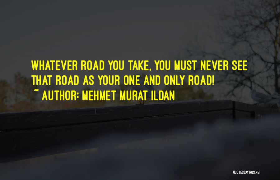 Mehmet Murat Ildan Quotes: Whatever Road You Take, You Must Never See That Road As Your One And Only Road!