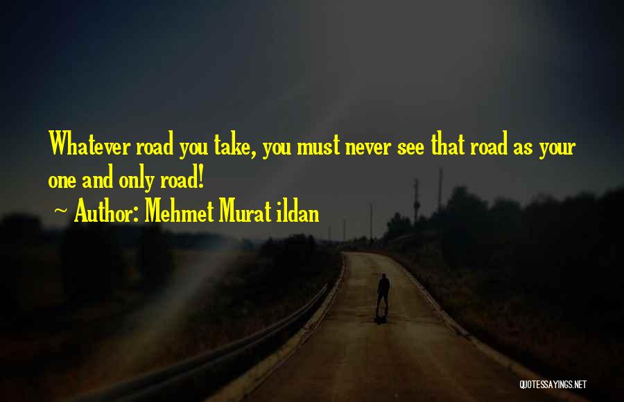 Mehmet Murat Ildan Quotes: Whatever Road You Take, You Must Never See That Road As Your One And Only Road!
